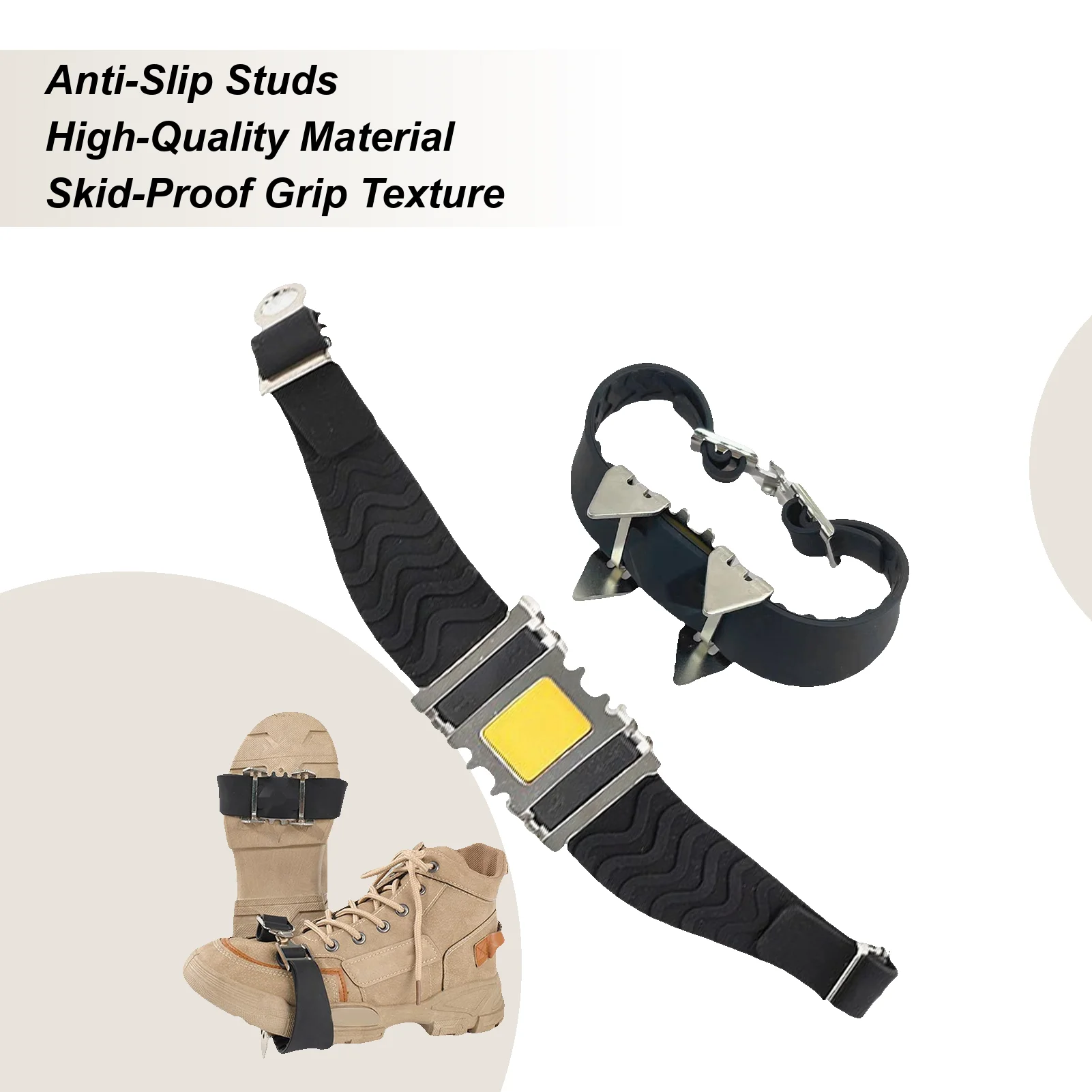 

2 шт. противоскользящие накладки на обувь для зимы, портативные, для мужчин и женщин, для активного отдыха, походов, альпинизма