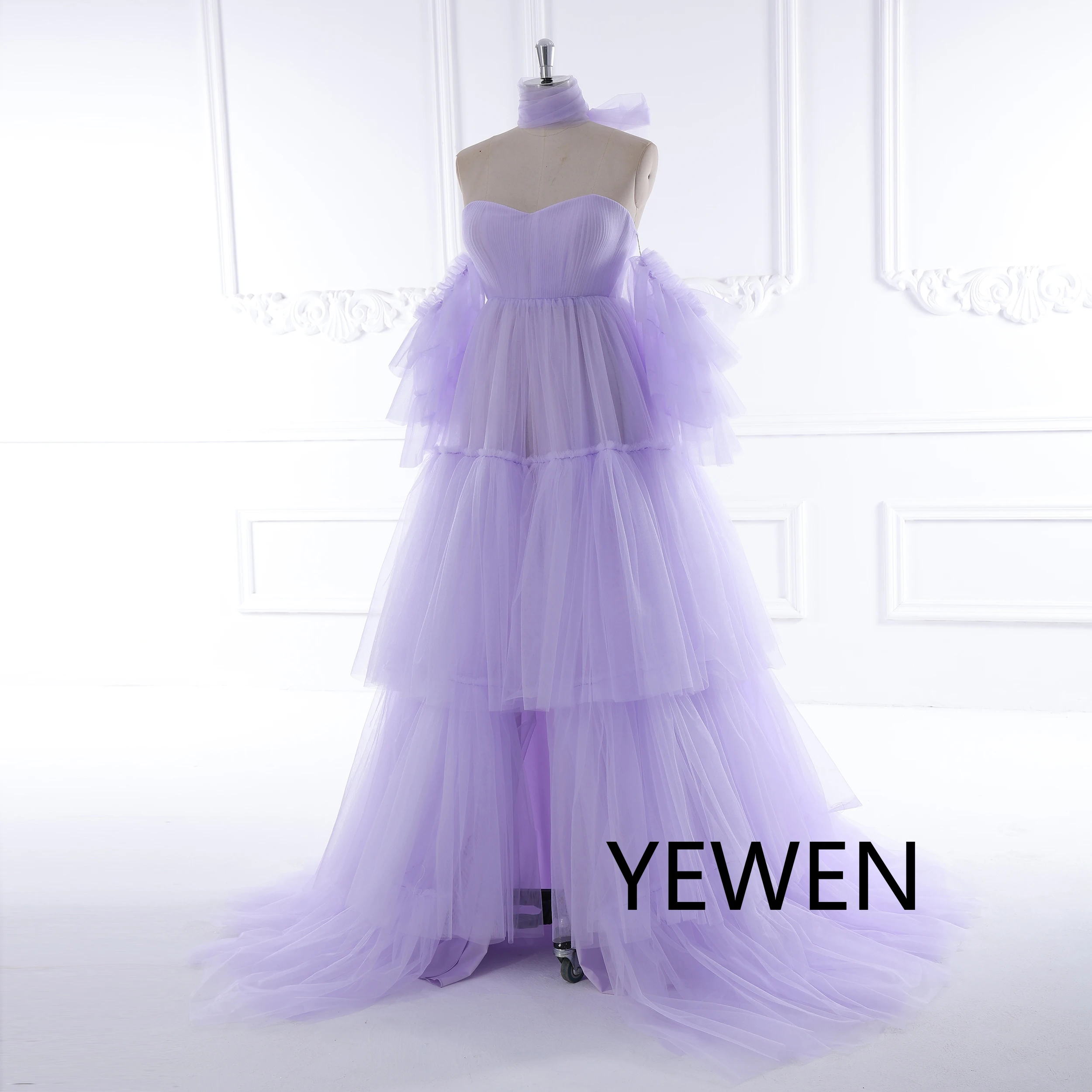 YEWEN-Off The Shoulder Maternidade Vestido, Elegante Frente Aberta, Fotografia Maternidade, Vestidos De Chuveiro De Bebê, Cor Personalizada, YW231163