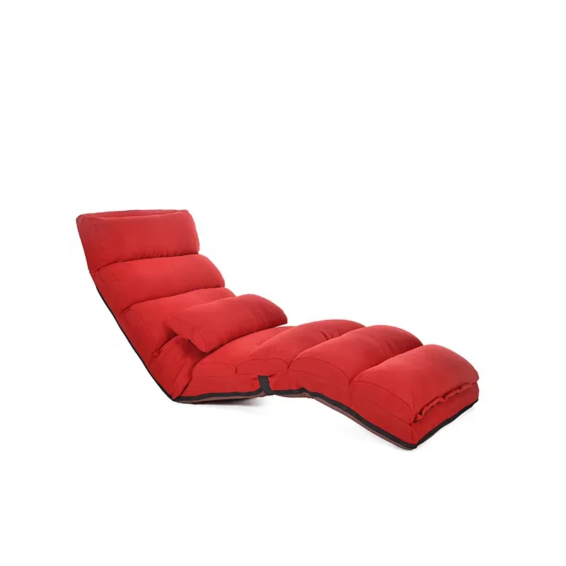 #Modern Blue Fabric Foldable Floor Sofa, Adjustable Reclining Lazy Chaise for Tatami, Balcony, Living Room, Small Home