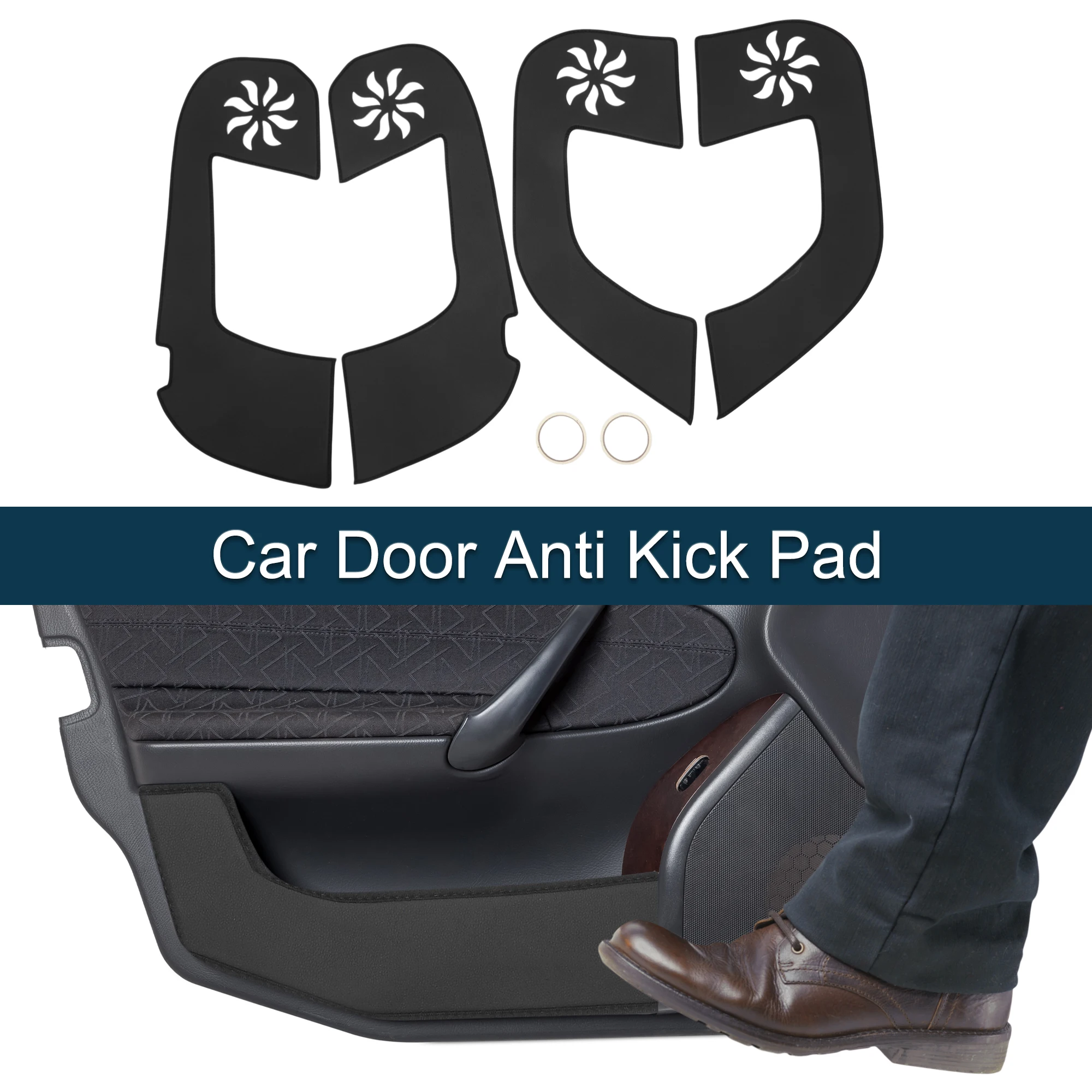 

UXCELL Car Door Anti Kick Pad Sticker Protector for Toyota Highlander 2015 Black 1 Set