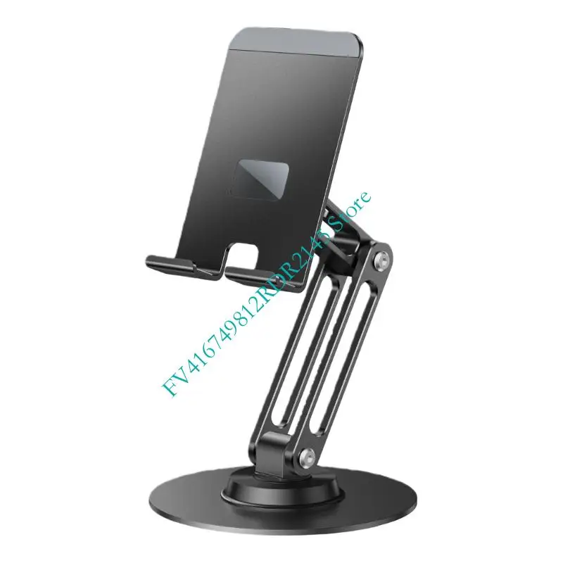 

Tabletop Phone Stand Height Adjustable 360° Rotating Cellphone Cradle Desk Tablet Holder Mount Foldable for Video