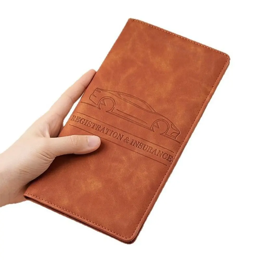 

Card Holder PU Leather Passport Bag Purse Ticket Holder Passport Clip Airplane Check-in Multifunctional Certificate Storage Bag