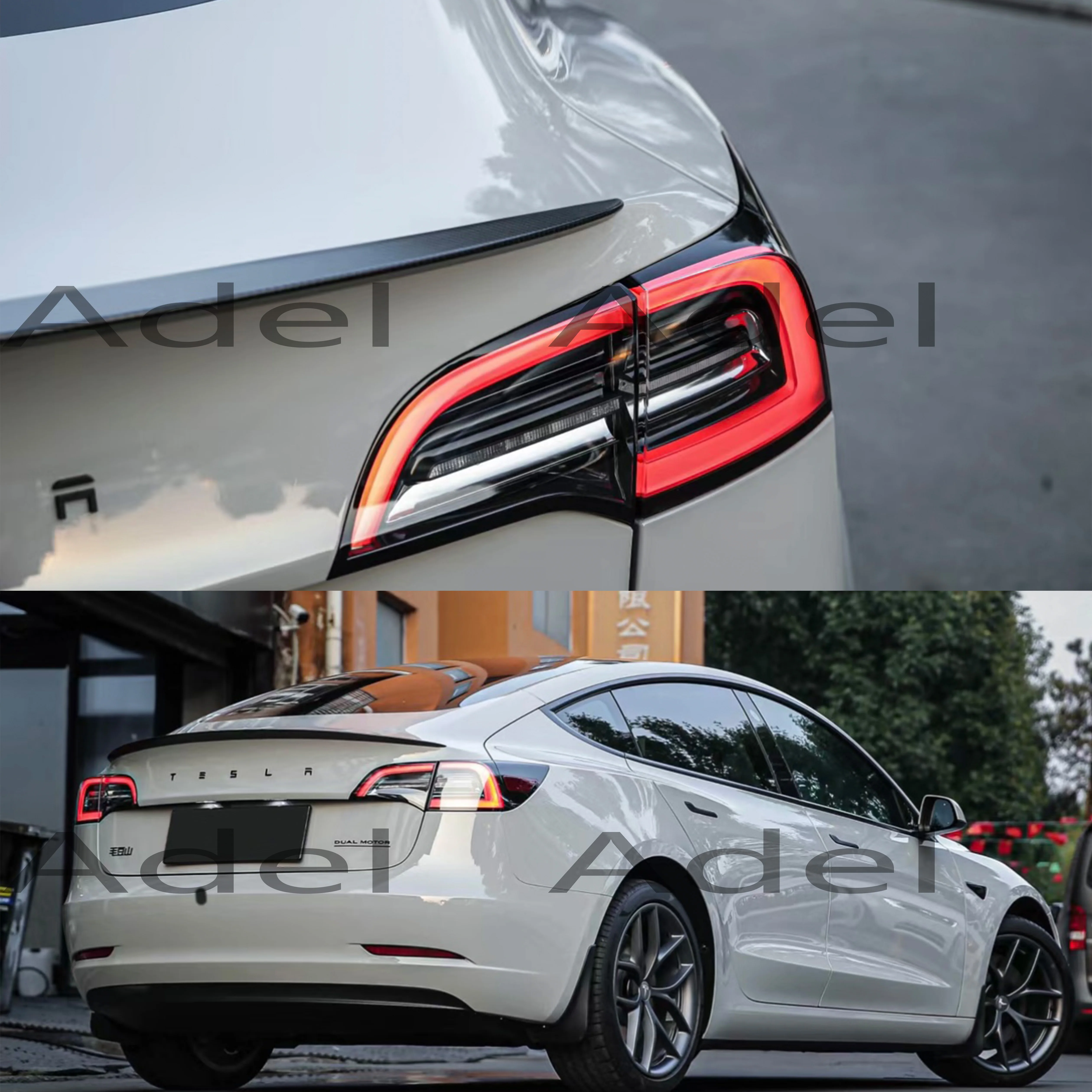 Suitable for Tesla Model Y Model 3 2017-2023 Rear Spoiler Edge ABS Rear Luggage Spoiler Edge Rear Luggage Lid Car Design Kit