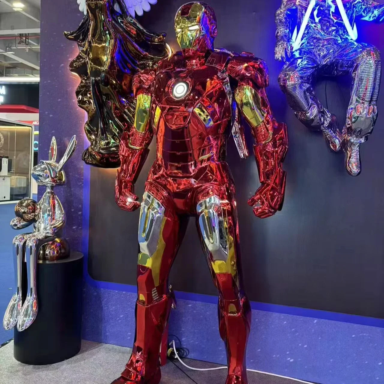 

Sculpture Artwork Iron Man Resin Decorative Crafts Living Room Show Game Hall