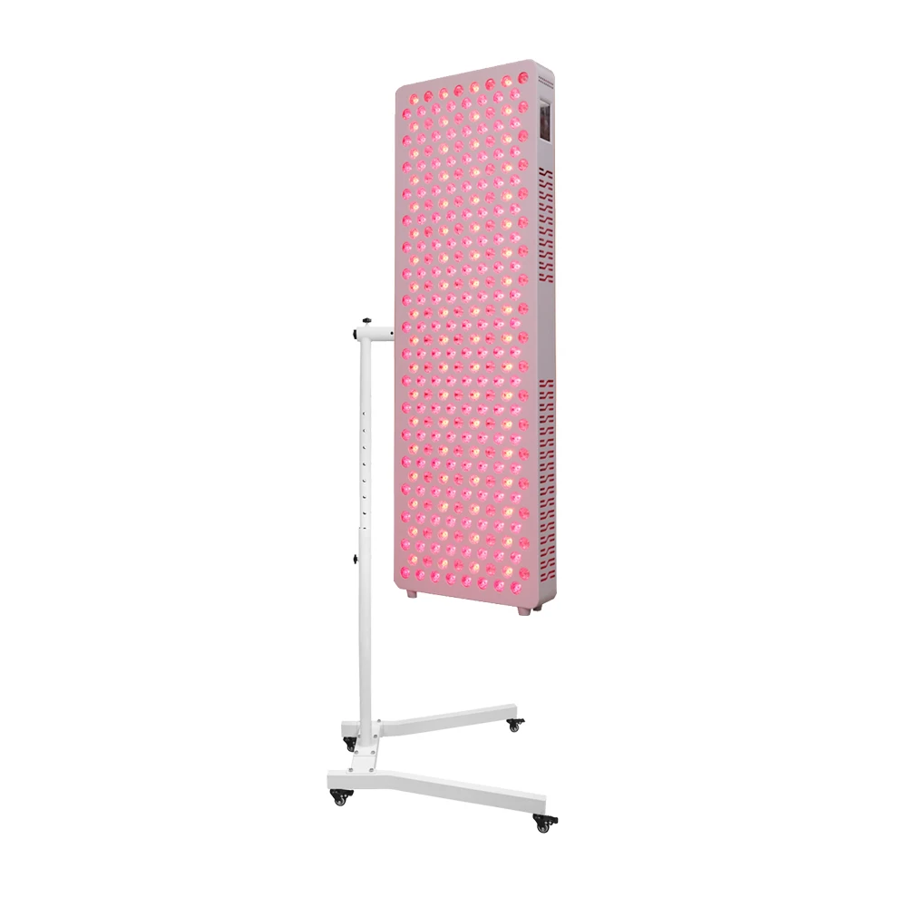 Large Whole Body Red Therapy Light Dual Chip 480,590,630,660, 670, 810, 830, 850,1060 Red Light Therapy Panel With Rolling Stand