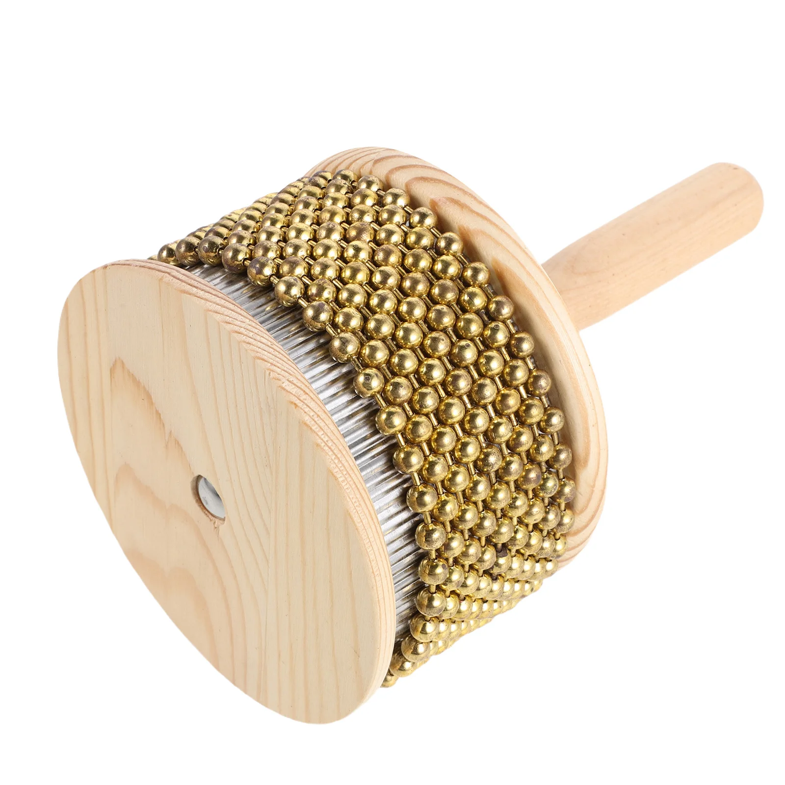 

African Cabasa Percussion Instrument Wooden Handle Metal Shaker Portable Handheld For Rhythm Music Performance Small Latin