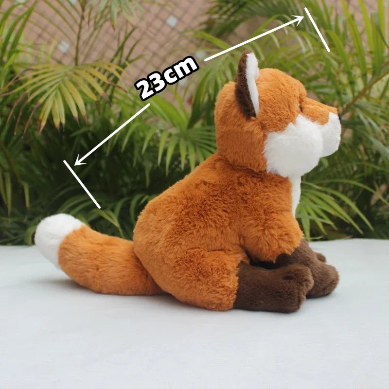 Realistic Red Fox High Fidelity Cute Plushie Vulpe Plush Toys Lifelike Animals Simulation Stuffed Doll Kawai Toy Gifts For Kids