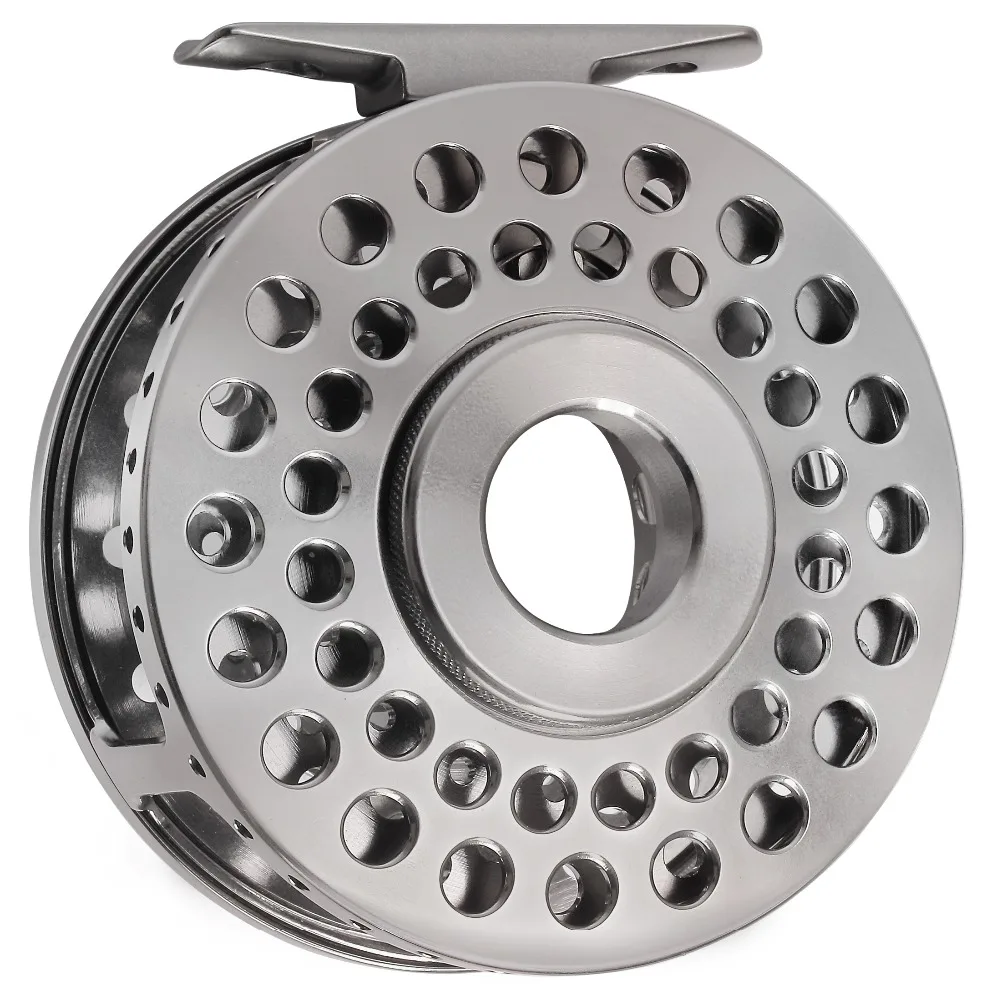 cnc usinado aluminio fly fishing reel clique classico stop luz agua doce truta lago corrego bass fishing mm mm 86 mm 01