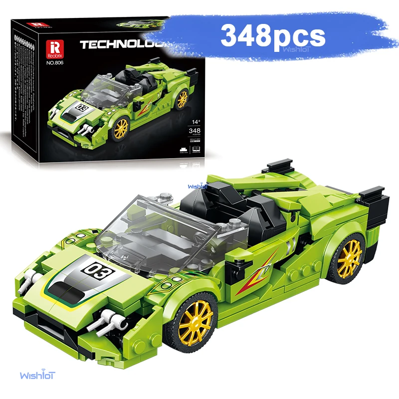 

Новый конструктор из 348 деталей FKP 37: Суперкар MOC, спортивный автомобиль, развивающая игрушка для самостоятельной сборки, подарок для детей на праздник