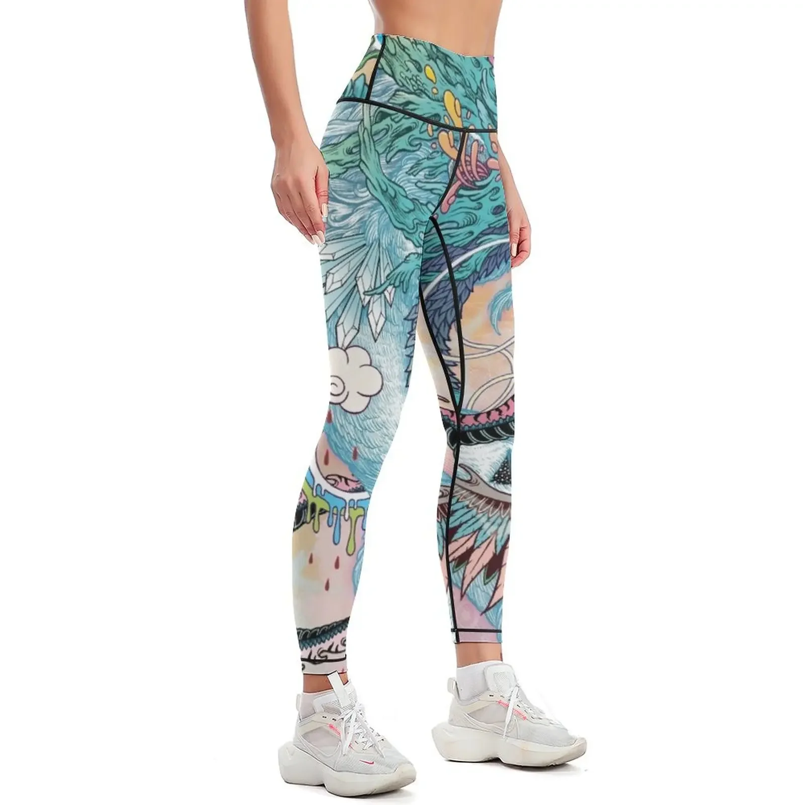 Journeying Spirit (ermine) طماق ملابس رياضية نسائية ملابس غولف السراويل الرياضية رفع الجوارب للنساء طماق #2