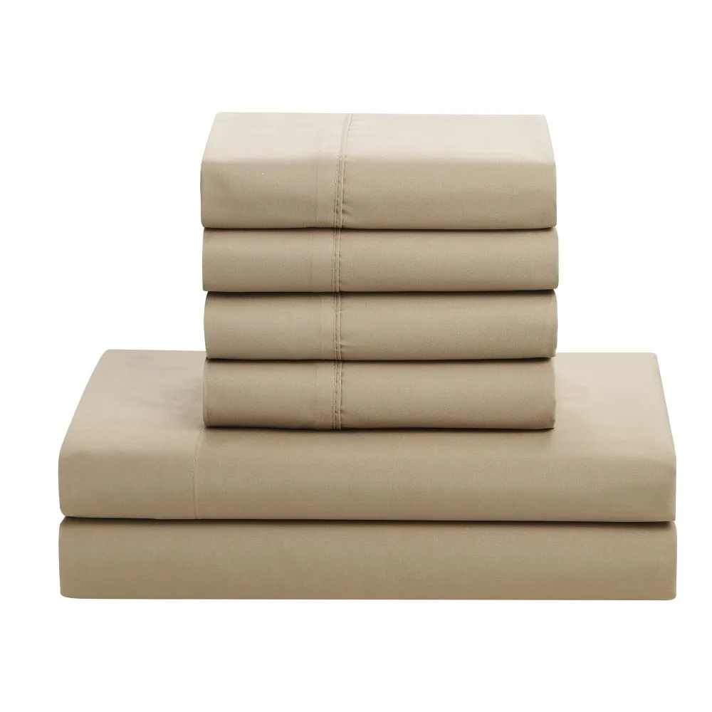 Imagem -04 - Down Alternative Comforter And Sheet Grupo Cama em um Bolsa Taupe Queen Novo Pcs 2023