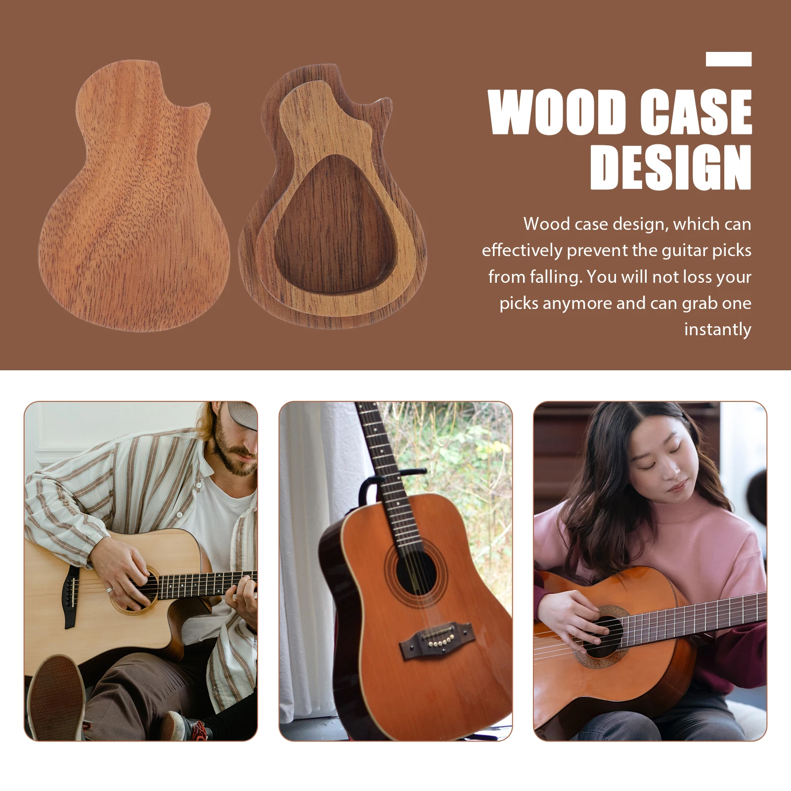 

Solid Wooden Guitar Storage Organizer For Acoustic Electric Guitars Smooth Polished Easy Open Creative Gift Bass