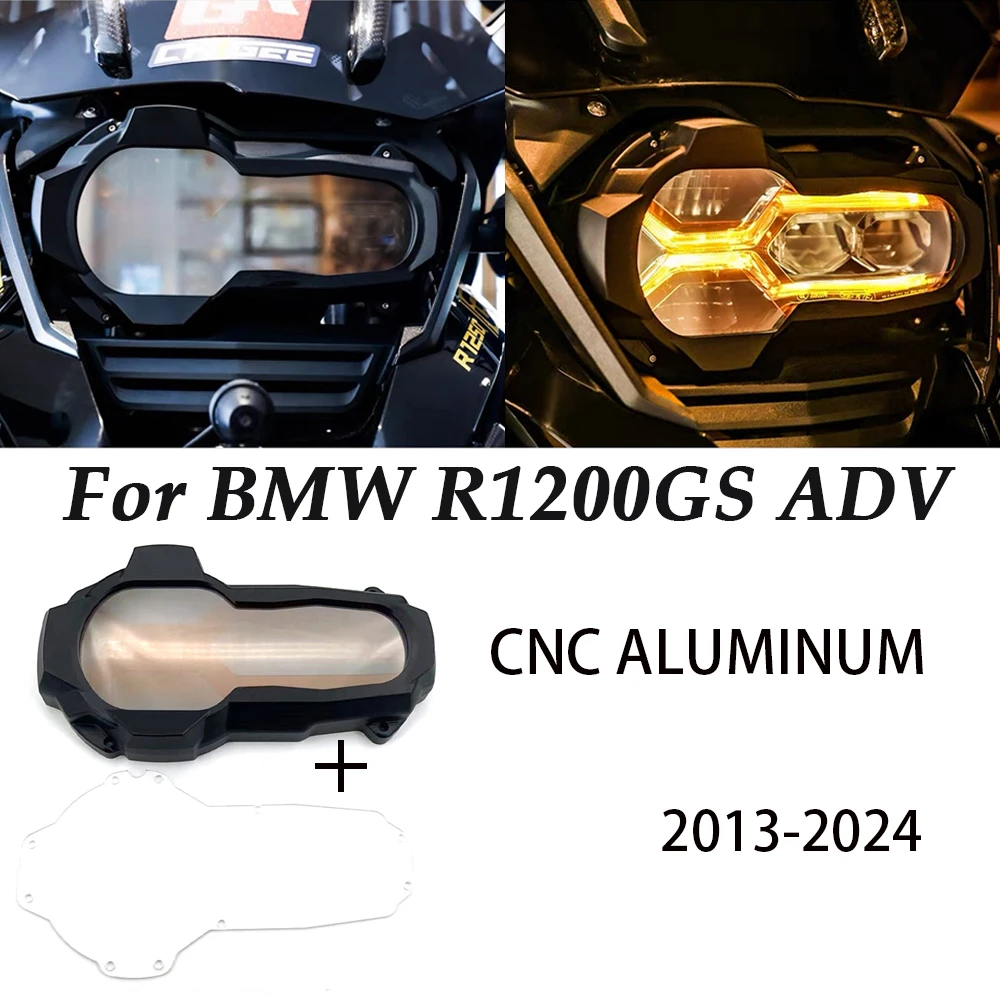 

For BMW R1200GS GSA R1250GS LC Adventure Motorcycle Headlight Protector New CNC Aluminum lampshade With 2 types of lenses 2013-