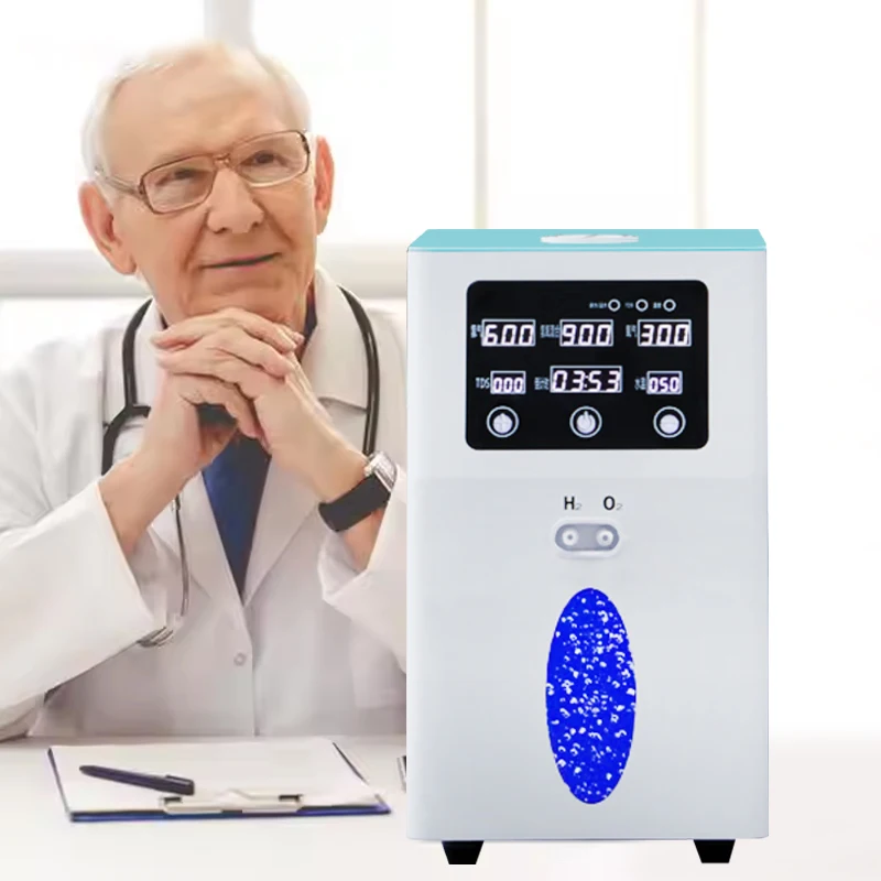 

Hydrogen Water Generator Browns Gas Portable Hydrogen Inhalation Machine 99.9% Purity Hydrogen Producing Breathing Machine3000ML
