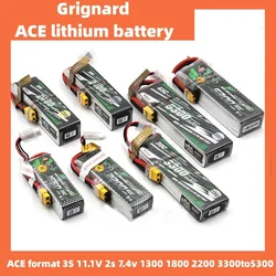 Grignard Ace Format 2s 3s 11.1v 2s 7.4v 1300 1800 2200 3300 do 5300 Sterowany radiowo model samolotu Moc baterii litowej