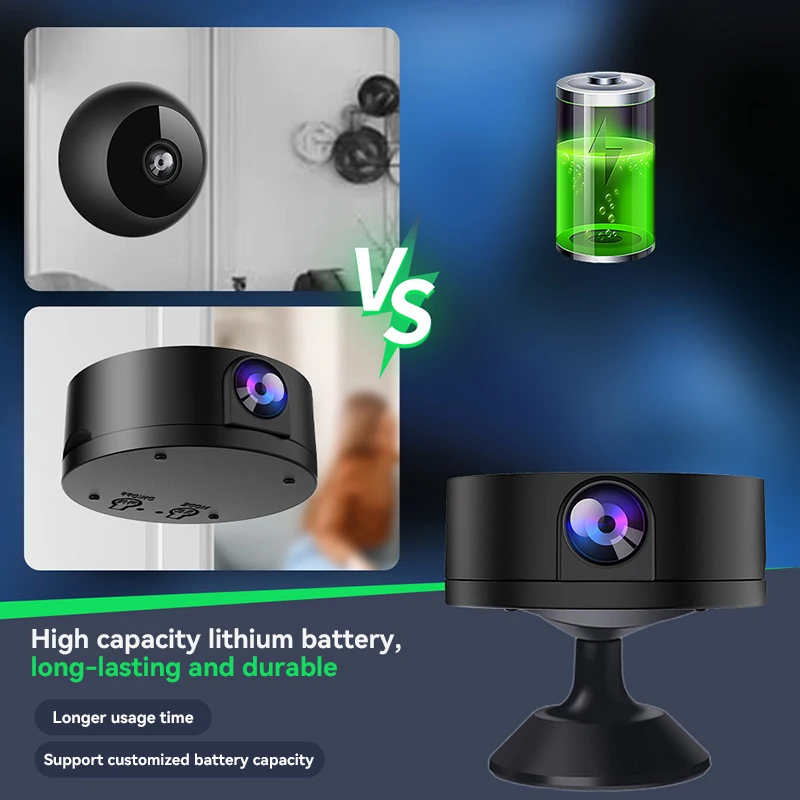กล้อง WiFi ไร้สายอัจฉริยะ HD Night Vision Mini IP/AP กล้อง Lip Sync Remote Monitor Pocket Cam ป้องกันความปลอดภัย 2025
