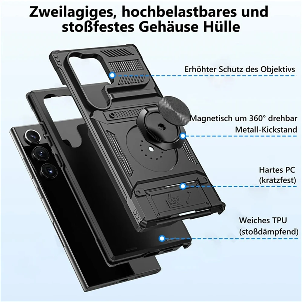 المغناطيسي استدارة حلقة مسنده الحالات الهاتف لسامسونج غالاكسي A56 A36 A16 A55 A35 A15 A14 5G A26 حافظة غطاء المحفظة للصدمات