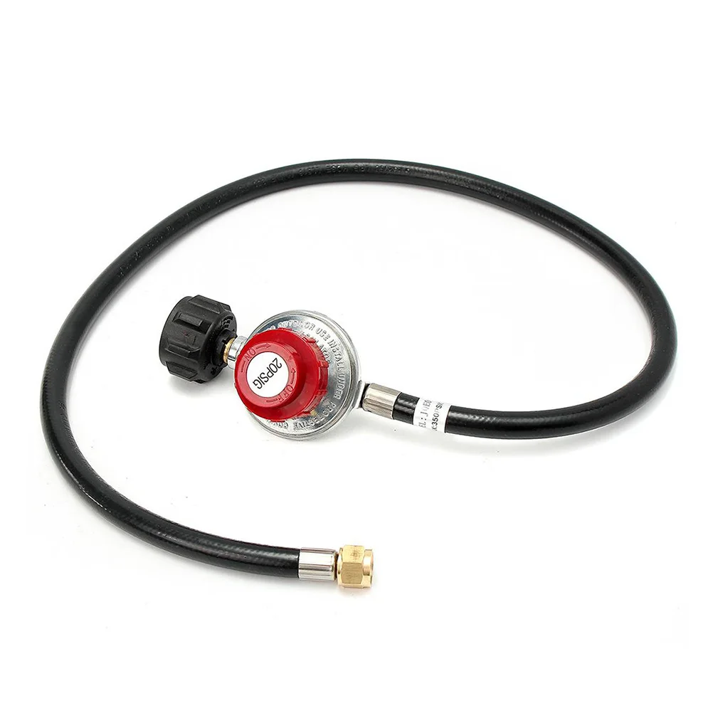 

0-20psi Propane Regulator Dial Gauge Pressure Resistant Thickened Brass Gas Regulator for Bbq Patio Heater Camping Caravan