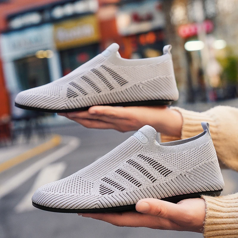 MAEDEF رجل المتسكعون أحذية مشي خفيفة الوزن الانزلاق على رقيقة وحيد تنفس حذاء بدون كعب أحذية مشي الرجال موضة Falts حذاء #2