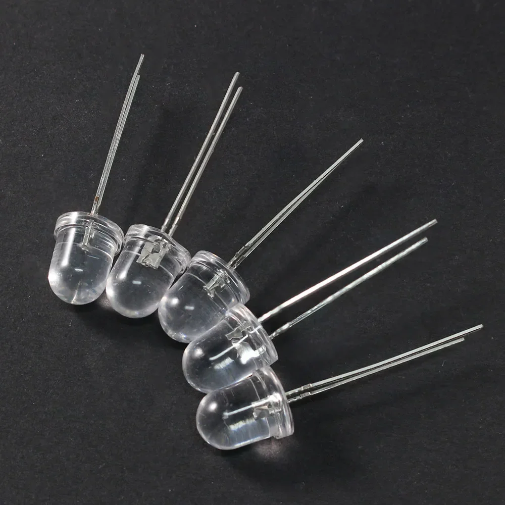 20pcs LED Diode 8MM Transparent White Red Yellow Blue Green Led Lights Diodes Electronic Components Kit