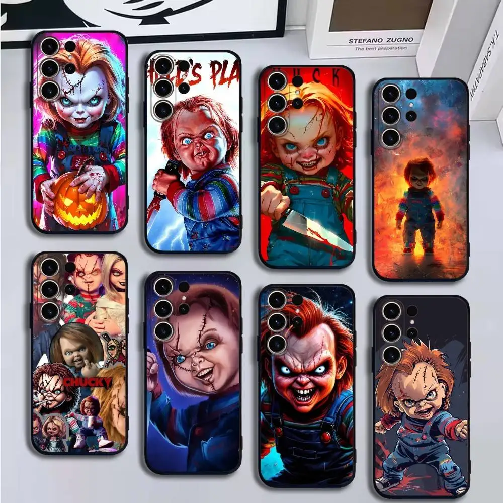 

CHUCKY HORROR CHURSE CHUCKY CHILDS Phone Case For SamsungS25,24,21,22,23,30,Ultra,20,Plus,Fe,Lite,Note,10,9,Soft Black Cover