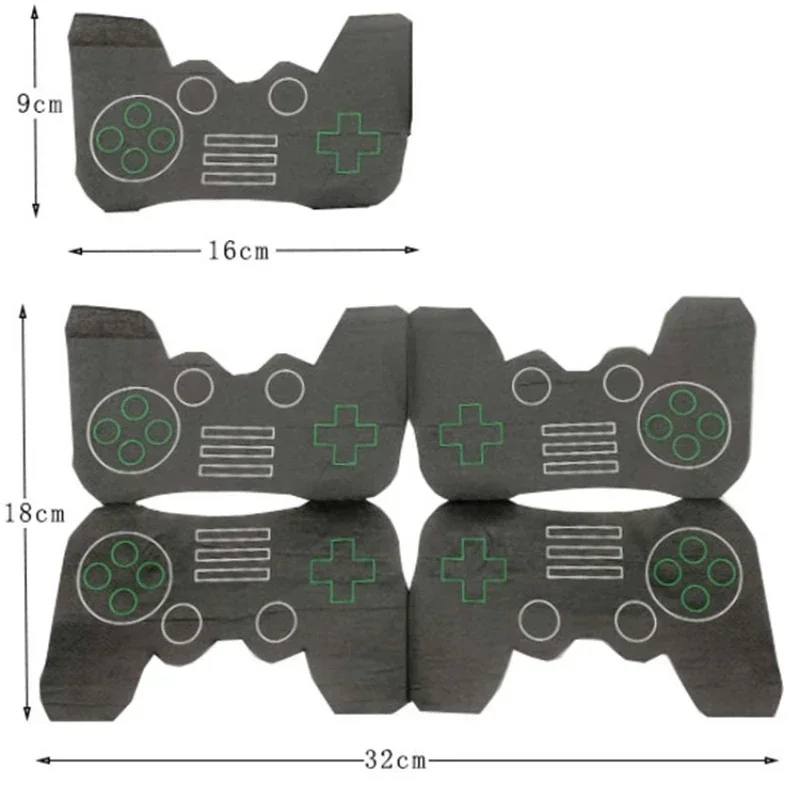 20 قطعة Ins نمط الأطفال الكرتون الإبداعية على شكل منديل ورقي الطباعة الملونة منديل حفلة عيد ميلاد الديكور مقبض اللعبة #5