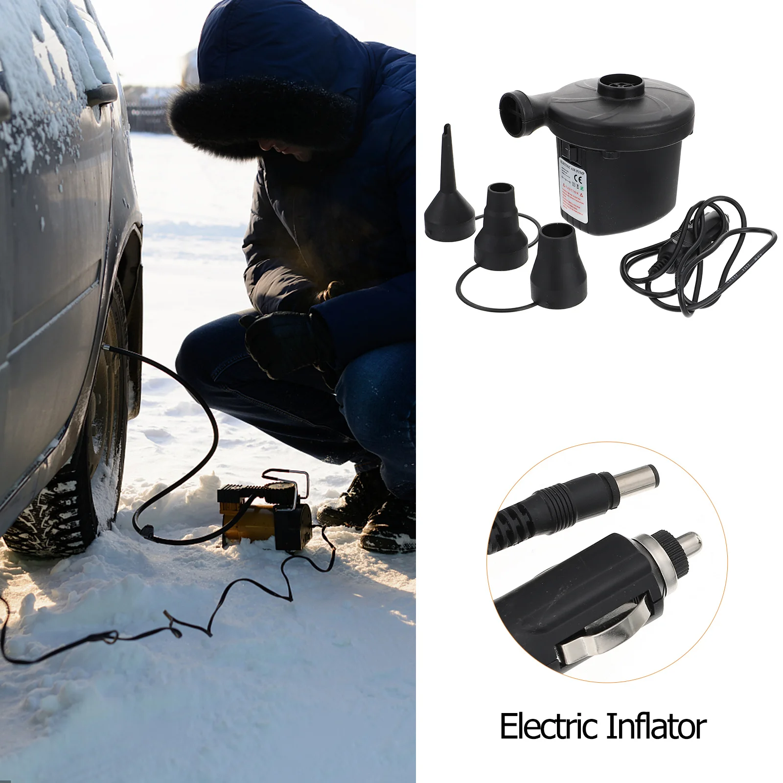 مضخة كهربائية محمولة ذات تدفق عالي منخفضة الضغط للأسرة والأرائك وحمامات السباحة وأكياس مكنسة كهربائية #2