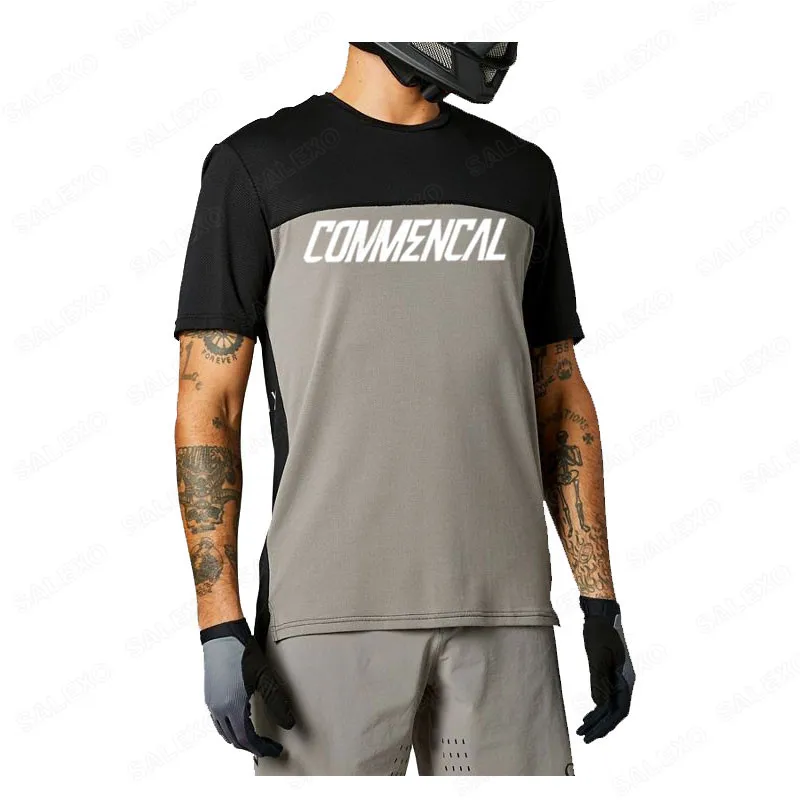 Maillot de moto à manches courtes pour hommes, chemises VTT, tout-terrain, descente, DH, motocross, été, 2024