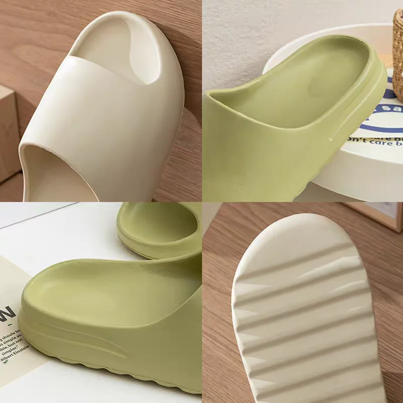 Summer Women Slippers Men Sandals Casual Beach Shoes Soft Bottom Slides Thick Platform EVA Anti-Slip Home Slippers image 6