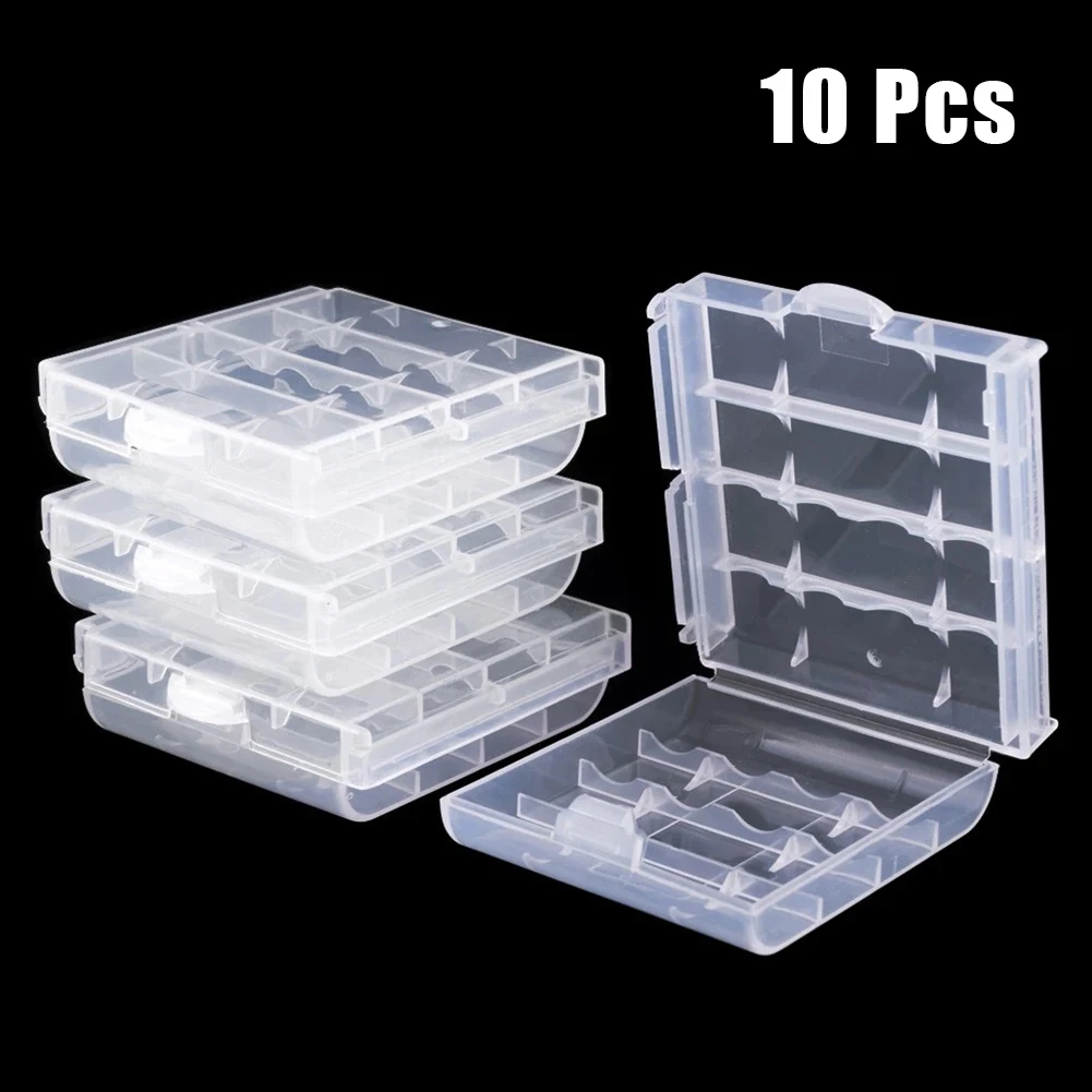 10pcs Battery Plastic Protecting Case Cover Holder AA/AAA Battery Storage Box Container Organizer For 4xAA 5xAAA Batteries Parts