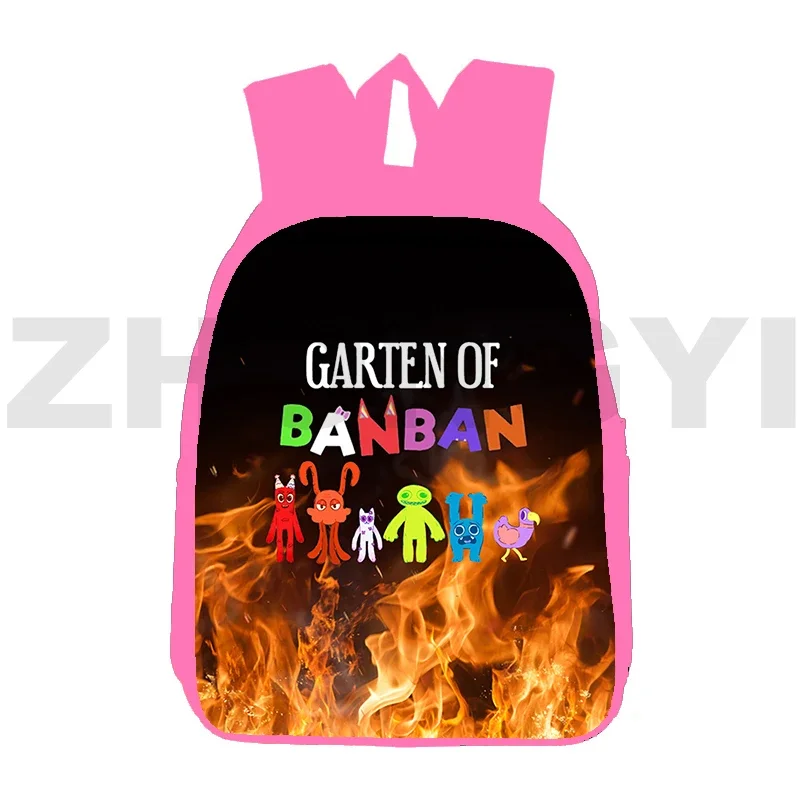 3d dos desenhos animados garten de banban 2 saco rosa anime garten de banban crianças mochilas para a escola adolescentes meninas 12/16 Polegada saco de livro