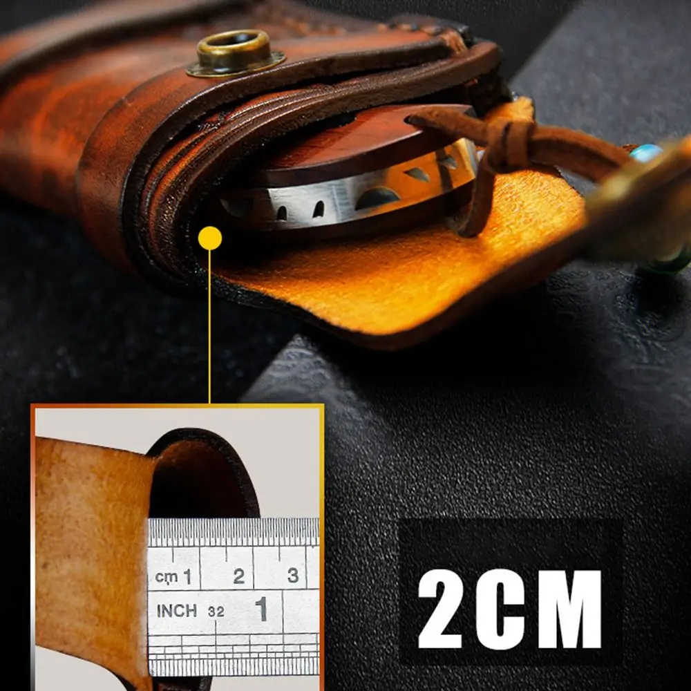 High Quality Leather Fold Knife Scabbard Camp Outdoor Carry Flashlight Case Knife Sheath Holster Belt Loop Case Sheath Holder