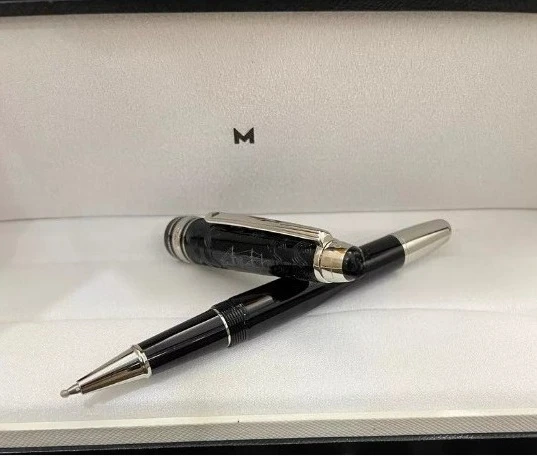 

Металлическая ручка M Brand с черным волнообразным узором, высококачественная деловая ручка-роллер, офисная ручка для письма (коробка для ручки в комплект не входит)