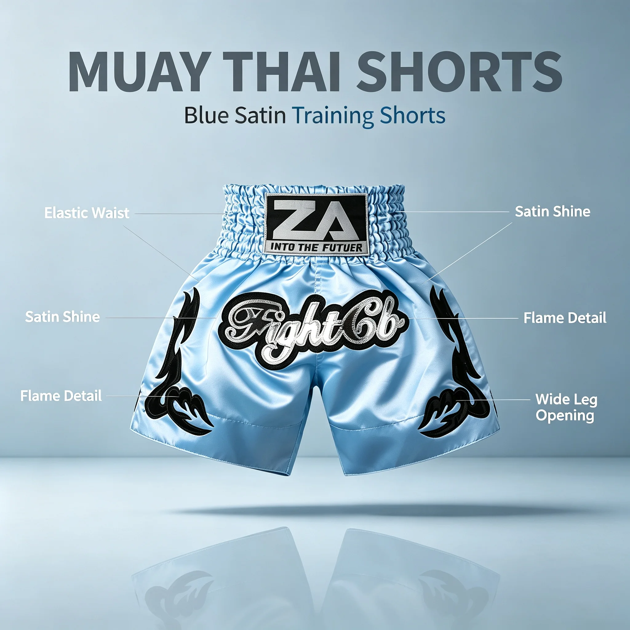 Muay Thai Boxshorts Glänzender Satin Kickboxen MMA Hosen Gym Workout Kampfsport MMA Kampfkunst Sparring Training Kampfbekleidung