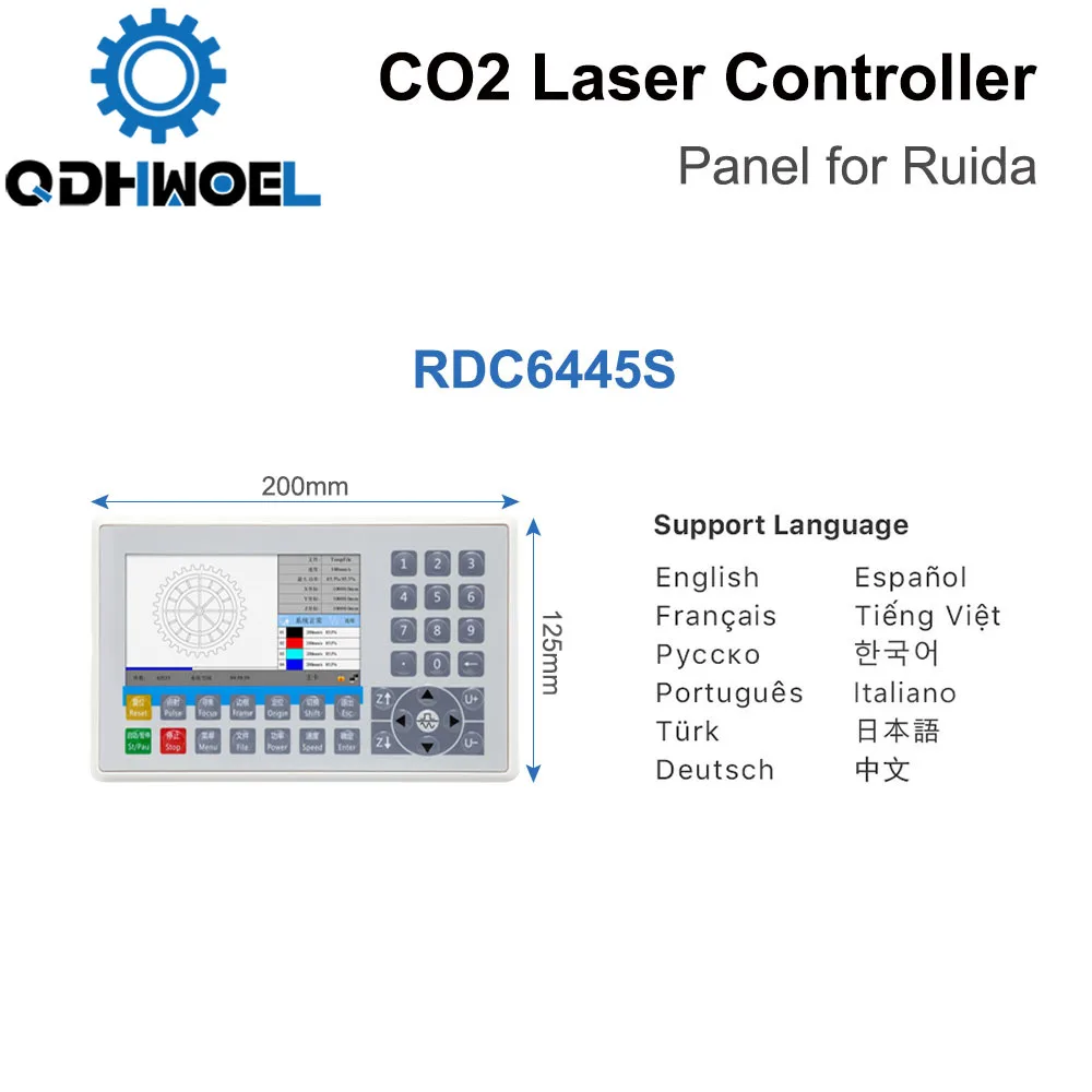 Imagem -03 - Painel do Controlador do Laser do Co2 para a Máquina de Corte Exposição do Cnc Controlador de Ruida Rdc6445g Rdc6442s Rdc6432g Rdc6332g Rdlc320-a