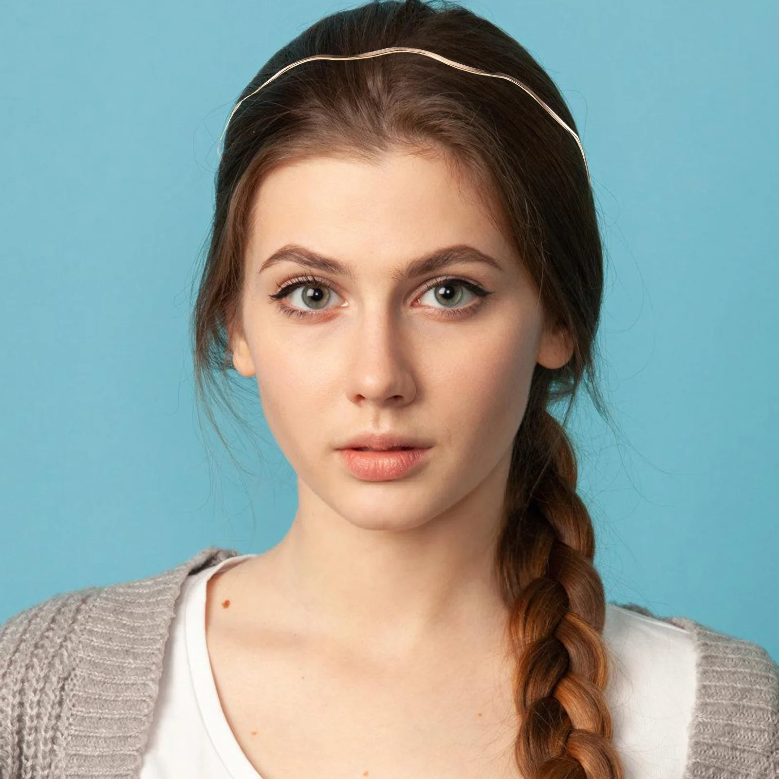 

3 Pcs Wavy Hairband Alloy Headwear Hoop Yoga Headdress Golden Women Elastic Lightweight Stylish Party Accessories Hair Tools
