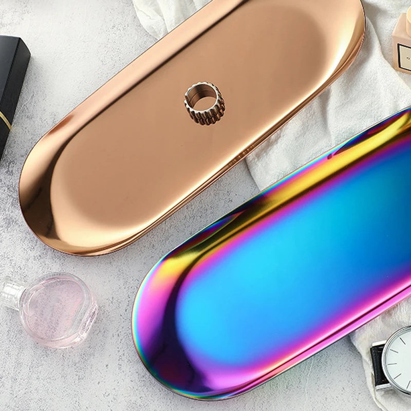 Plateau de rangement de cosmétiques en acier inoxydable, plaque d'équipement de Nail Art, plateau dentaire chirurgical pour médecin, faux ongles, stockage d'outils de plat 2030