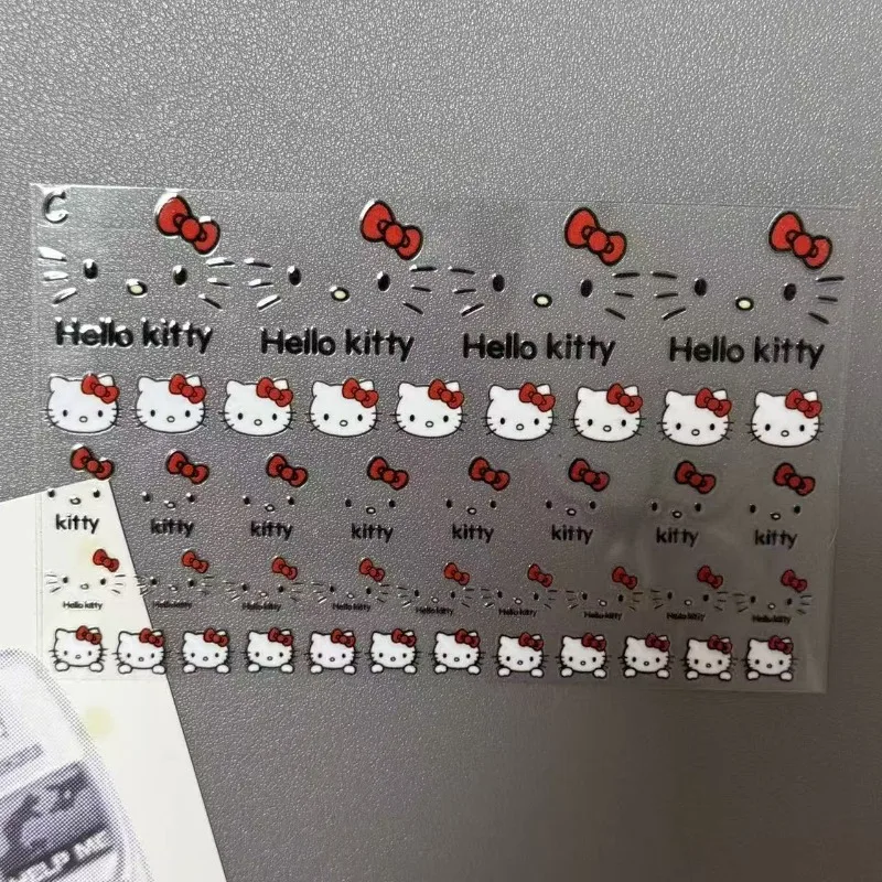 5 قطعة ملصقات مرحبا كيتي الكرتون لطيف فتاة الملحقات مقاوم للماء كوب ماء جراب هاتف سماعة الديكور لعبة هدية بالجملة #4