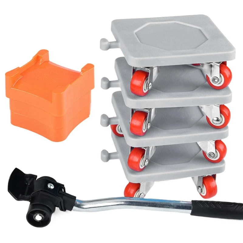 Professional Furniture Mover Tool Set Heavy Stuffs Transport Lifter Wheeled Mover Roller with Wheel Bar 4 Sliders-SPMI