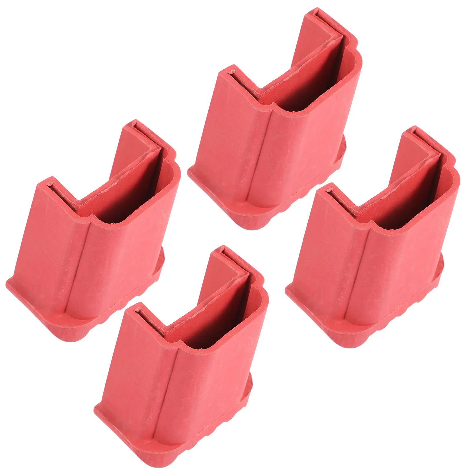

4pcs Red Rubber Ladder Feet Covers 25x58mm Skid Proof Pad Replacement Parts for Home Engineering Stairs Anti Slip Thickened