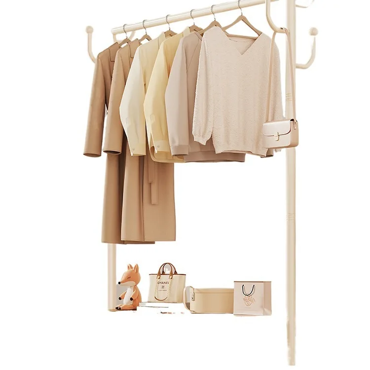 

Clothes drying rack Floor to ceiling household removable indoor simple coat Bedroom cool drying