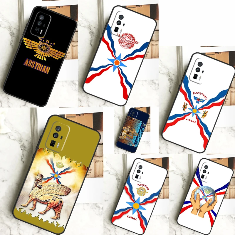 Assyria Flag Assyrian Case For Xiaomi 14 13 Ultra 11T 12T 13T Pro 12 Lite POCO F6 F5 X6 M6 Pro X5 X3 F3 M5s Cover