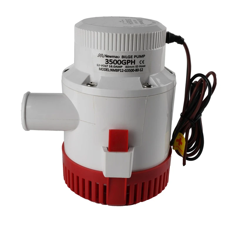 3500GPH 12/24V High Pressure Submersible Bilge Pump Boat DC Micro Electric Marine Immersible Water Pump