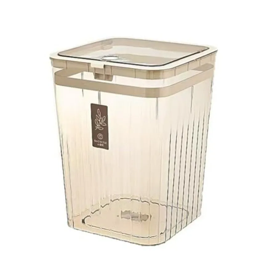 

Мусорное ведро для ванной с крышкой, 10 л, пластиковое, прозрачное, с нажимной крышкой, для дома и гостиной