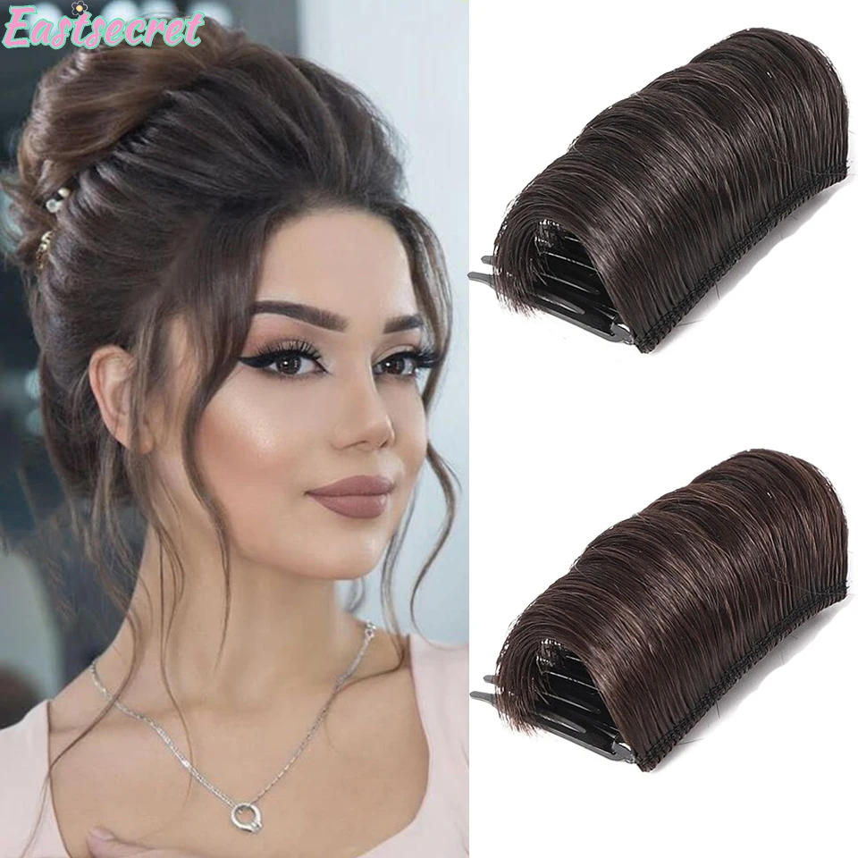 

EASTSECRET Wig Cushion Stable Comfortable High Temperature Fiber Insert Comb Invisible Fluffy Hair Pad for Female