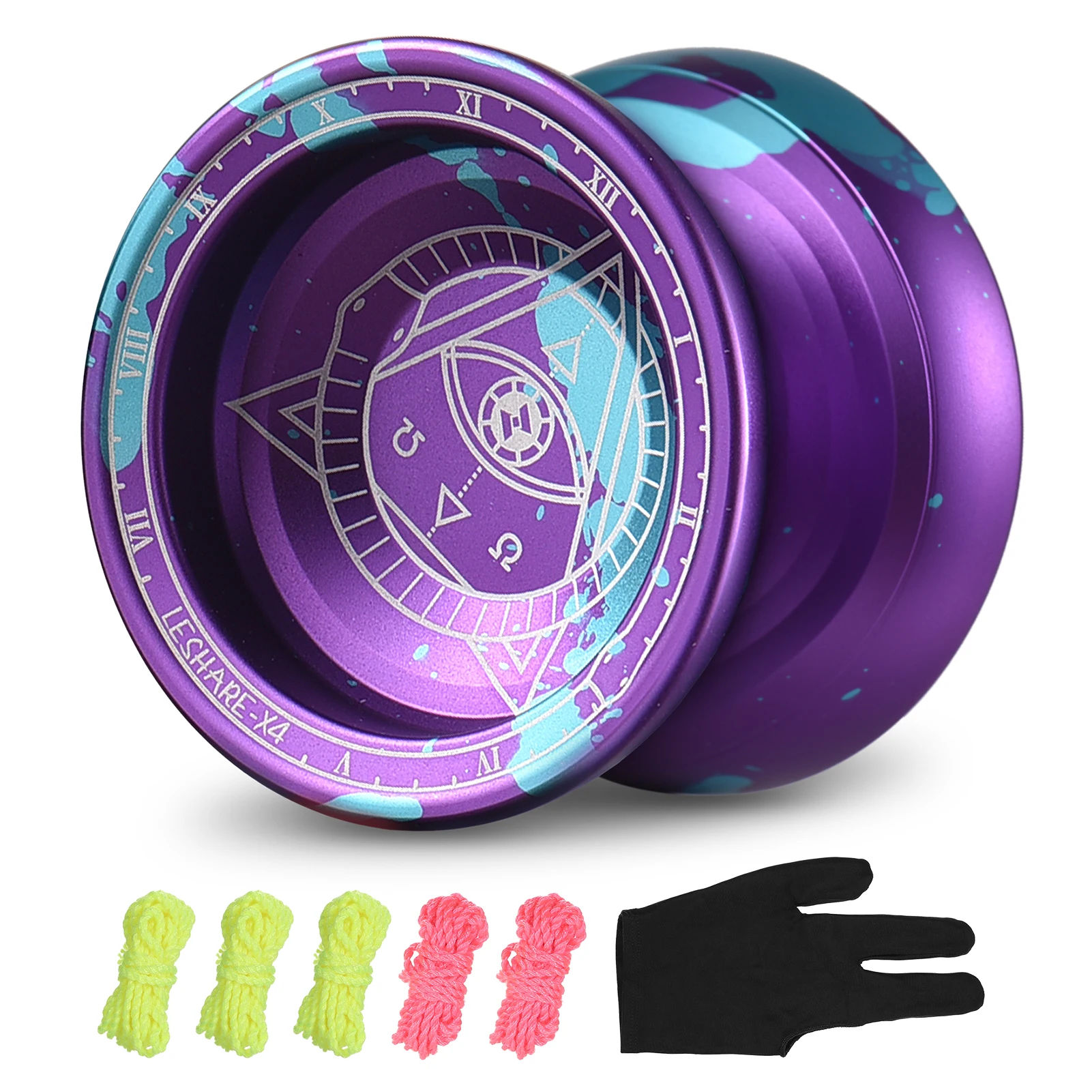 Professional Yoyo Competitive Aluminum Yoyo Ball Yo Yo Gift with Strings and Glove aluminum yoyo ball