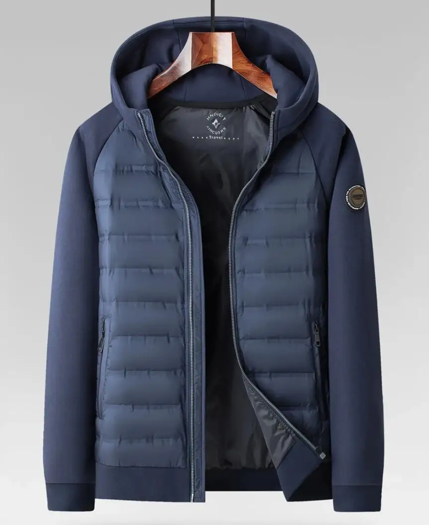 Men's Stylish Hooded down Jacket 90% Goose down Short Youth Coat High Quality Fashion Autumn Winter Regular Fit