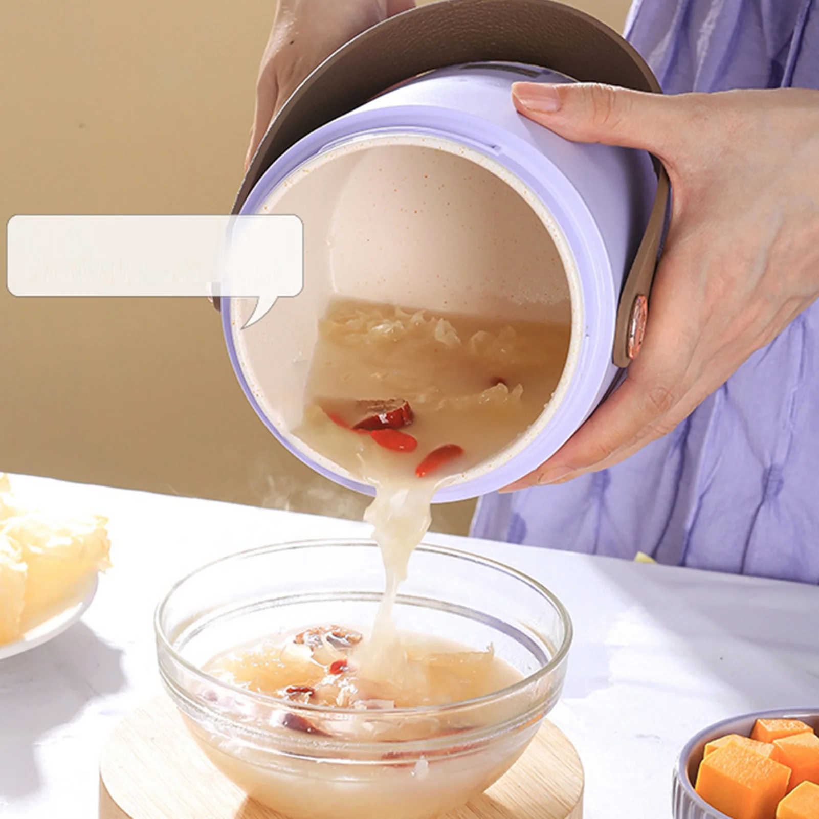 Mini Rice Cooker Efficient Heating Insulated Portable Multifunction Soup Porridge Stewpot for Home Office Dorm Small Rice Cooker