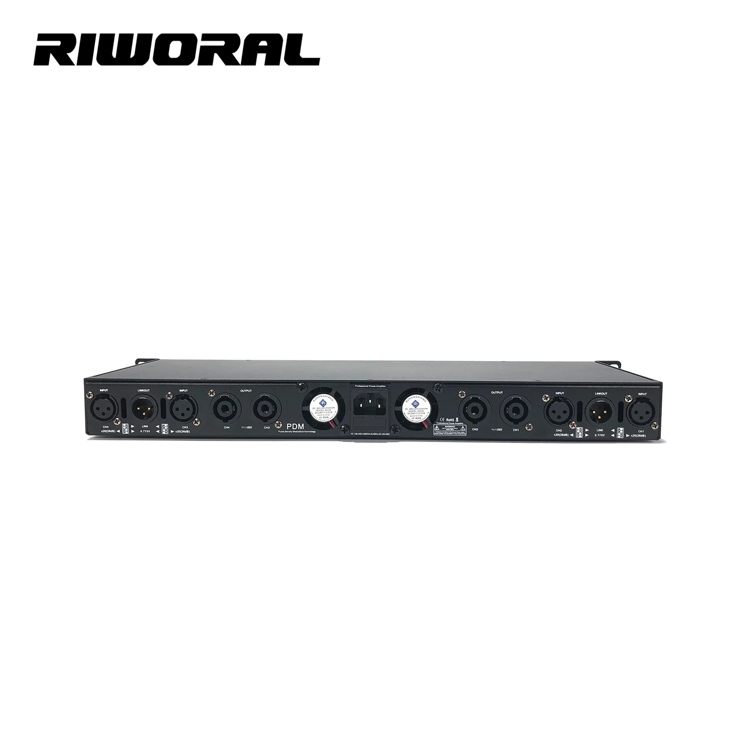 K4 Amplificador de Potência Digital Profissional, 4 Canais, 2000WX4, Tecnologia UPDM, 1U Rack Mount, mais recente geração