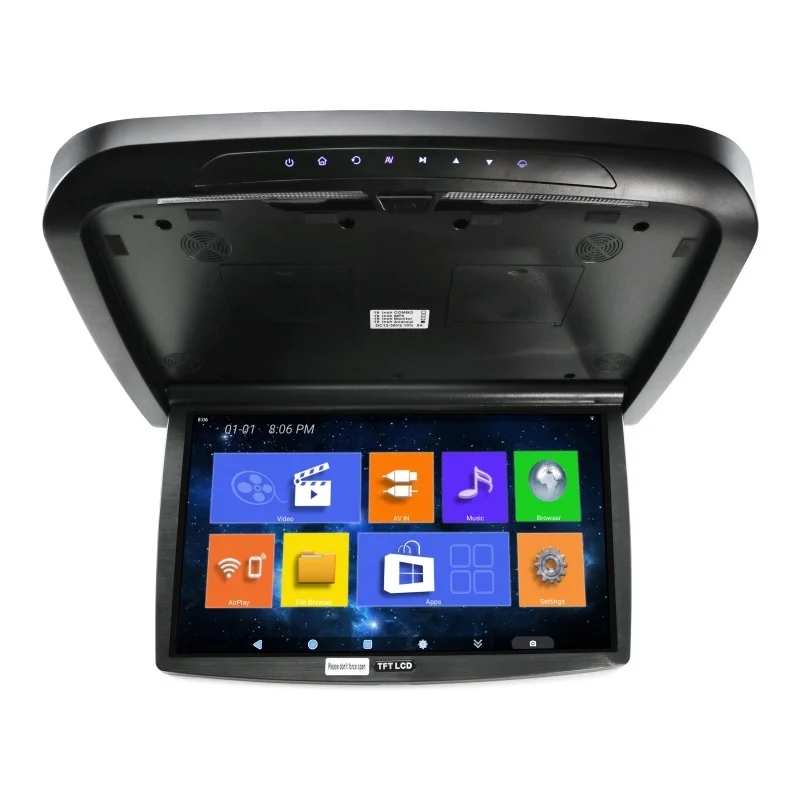 

RF1850AUT 18,5-дюймовый HD Smart-монитор 1080p для автофургонов, Android 10.0, универсальный потолочный телевизор с Bluetooth и HDMI, широкий диапазон напряжения 12-36В для автомобилей и грузовиков
